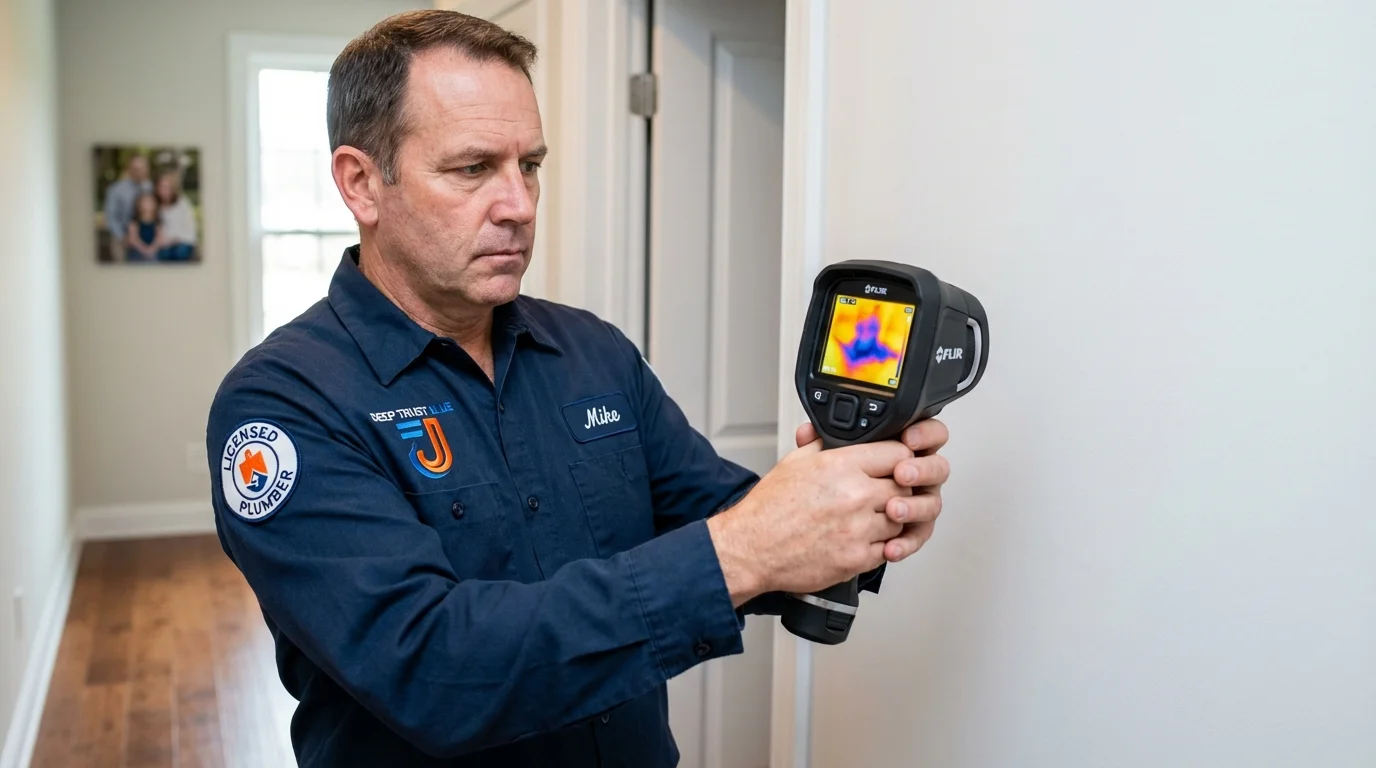 Thermal imaging leak detection by Johns Plumbing LLC in Hartshorne